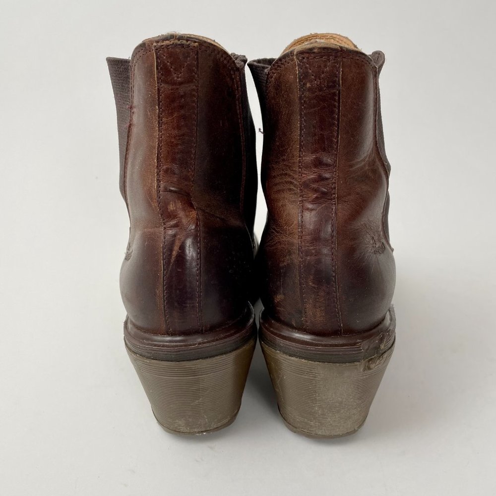 Women's Dr. Martens Cadence Heeled Brown Leather Chelsea Boots, Size 10 - Picture 5 of 11